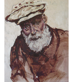 Renoir as an Old Man 20 x 16 oil on art board

