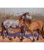 Two Horses 20 x 16  6 oil on canvas final