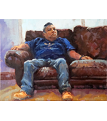 Waiting Room Blues 14 x18 Oil on Linen